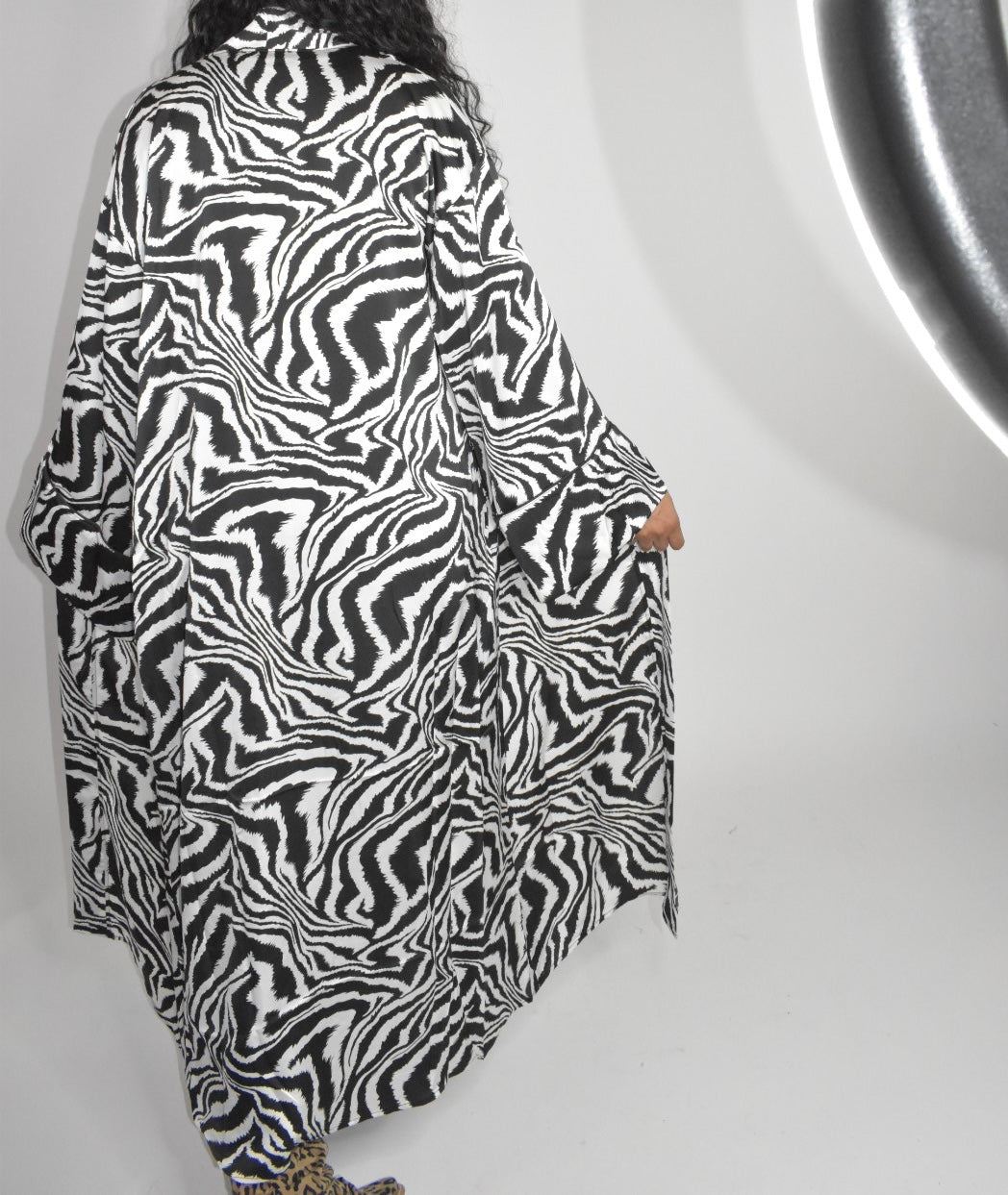 Zayda Zebra Print Cardigan