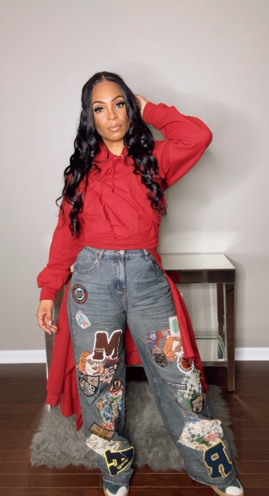 Ruched Luxe Hoodie with Tail (Assorted Colors)