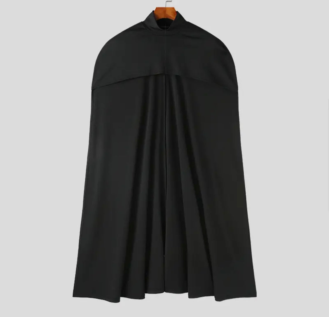 Draya Black High Neck Cape