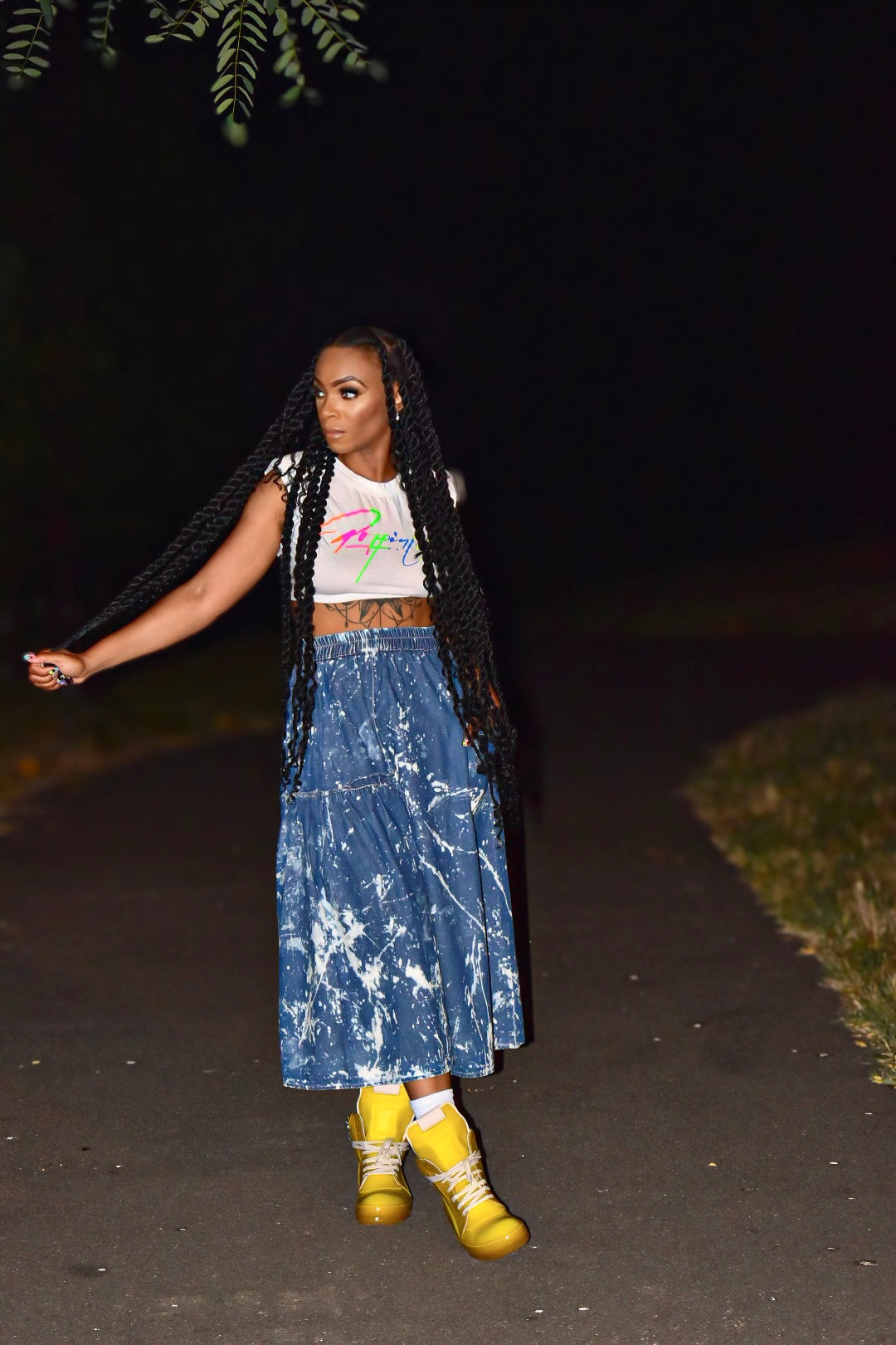Kelly A-Line Denim Skirt