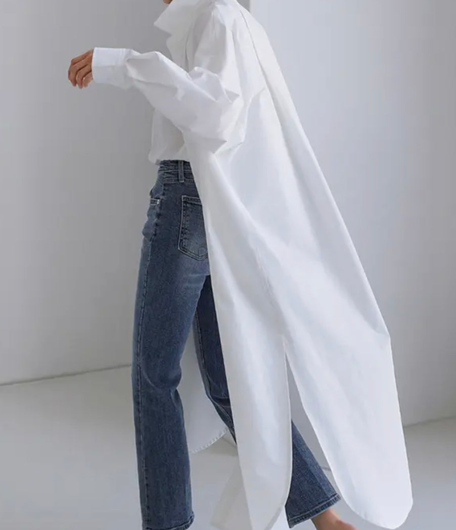 Nikki Oversized Button Up (Black or White)