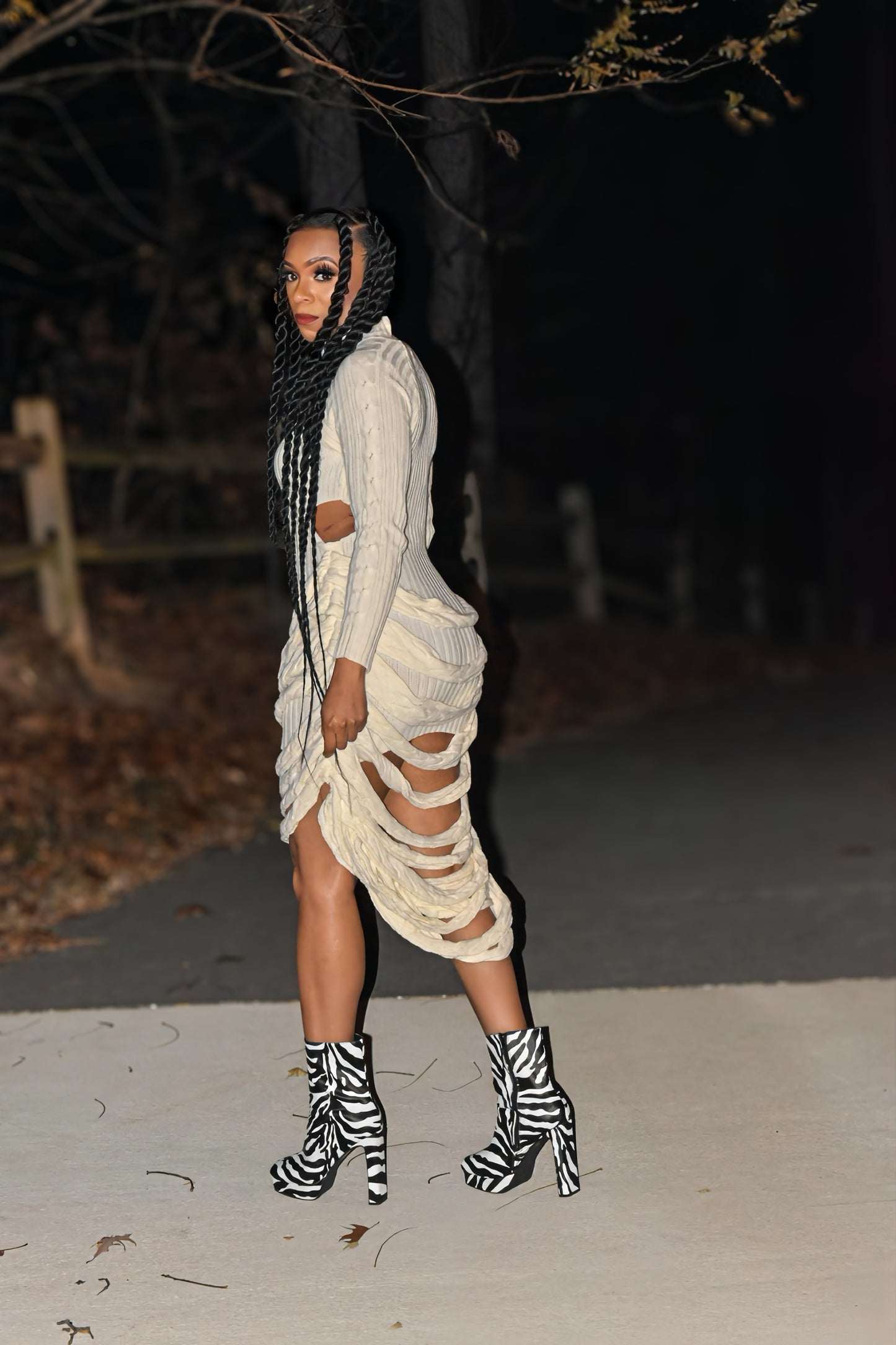 All About Me Draped Sweater Dress