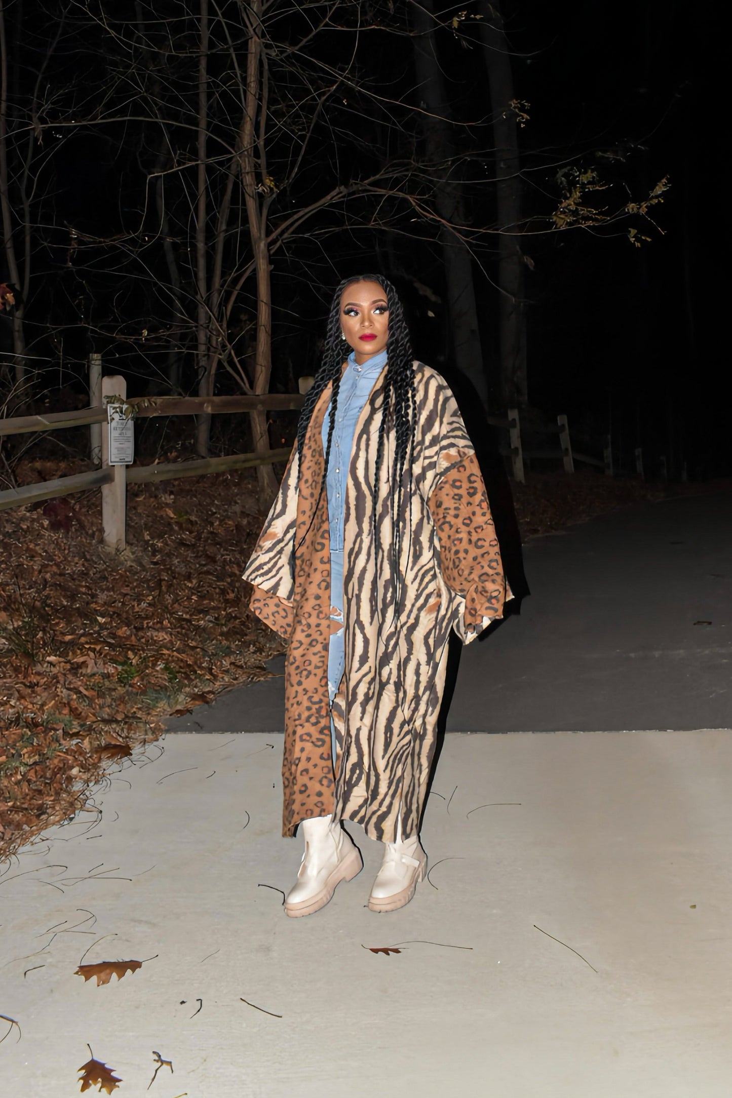Kina Leopard/Zebra Print Cardigan