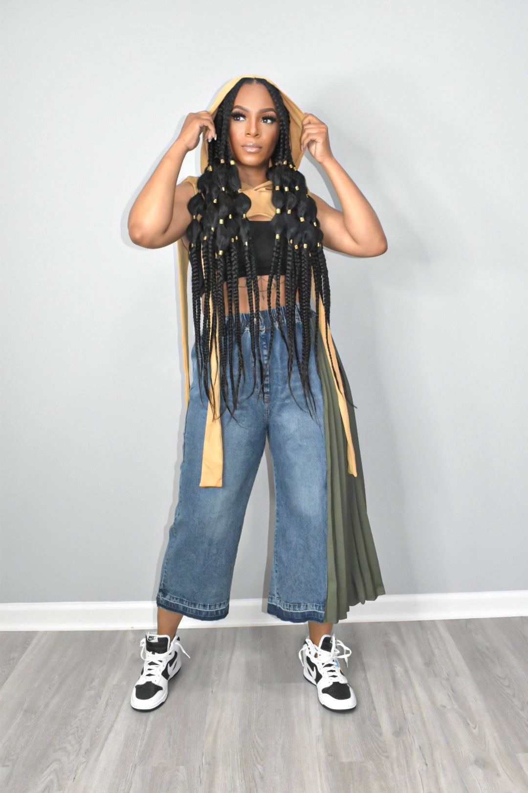 Irie Irregular Hooded Ultra Crop