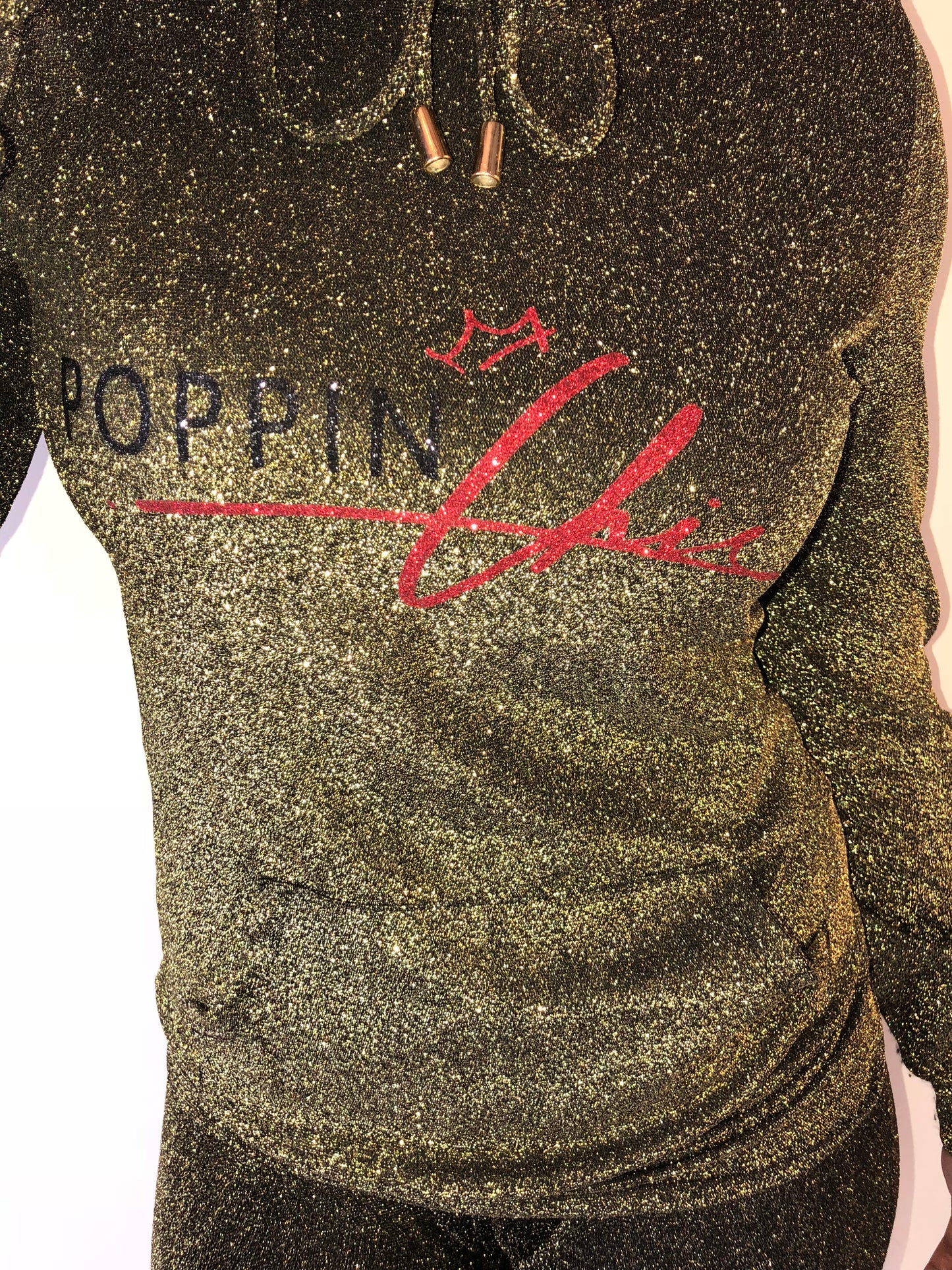 Nikki Glitter Green Jogger Set