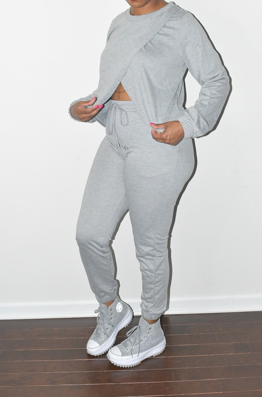 POPPIN Overlap Front 2 Piece Set