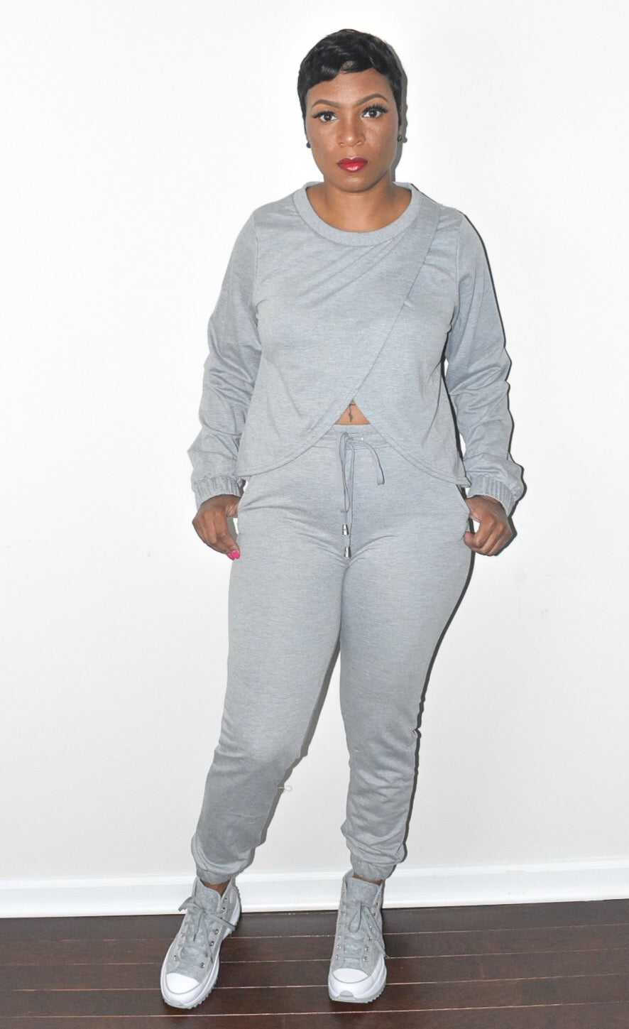 POPPIN Overlap Front 2 Piece Set
