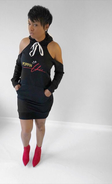 Kia Open Shoulder Sweat Dress