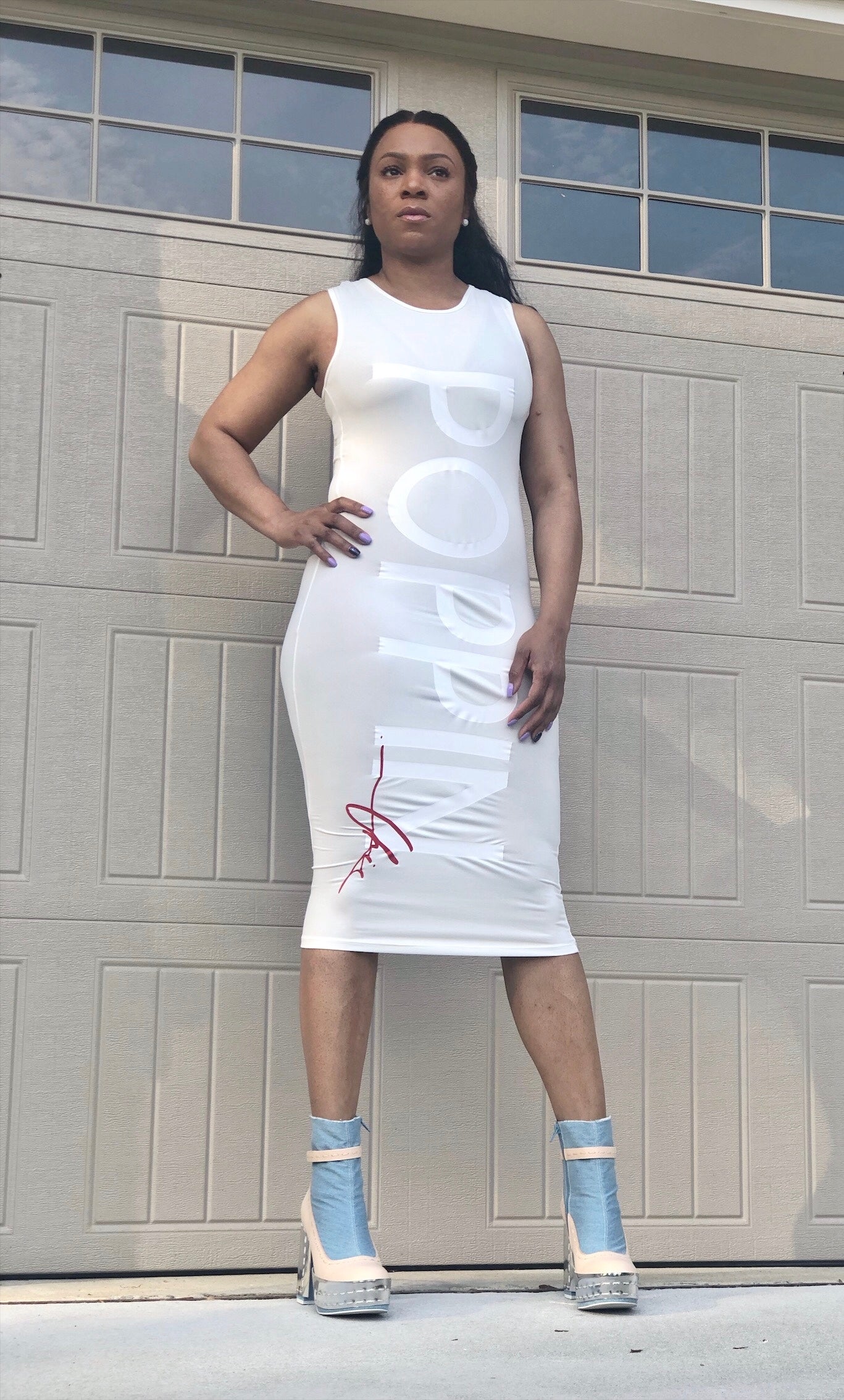 White on White POPPIN Dress