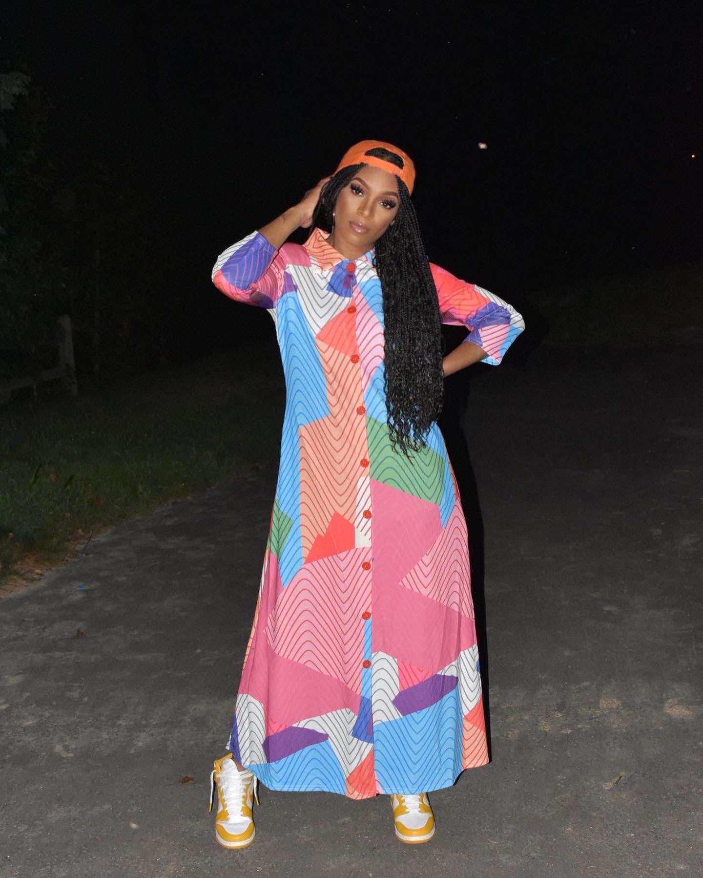 Lita Multi Color Button Up Cardigan/Dress