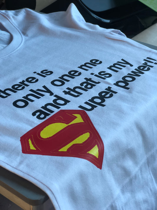 POPPIN with “Super Power” Short Sleeved Tee