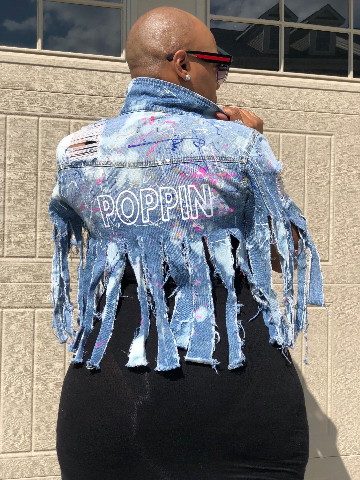 Custom Fringe Jean Jacket