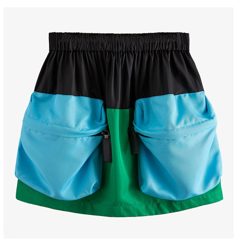 POPPIN Color Block Skirt