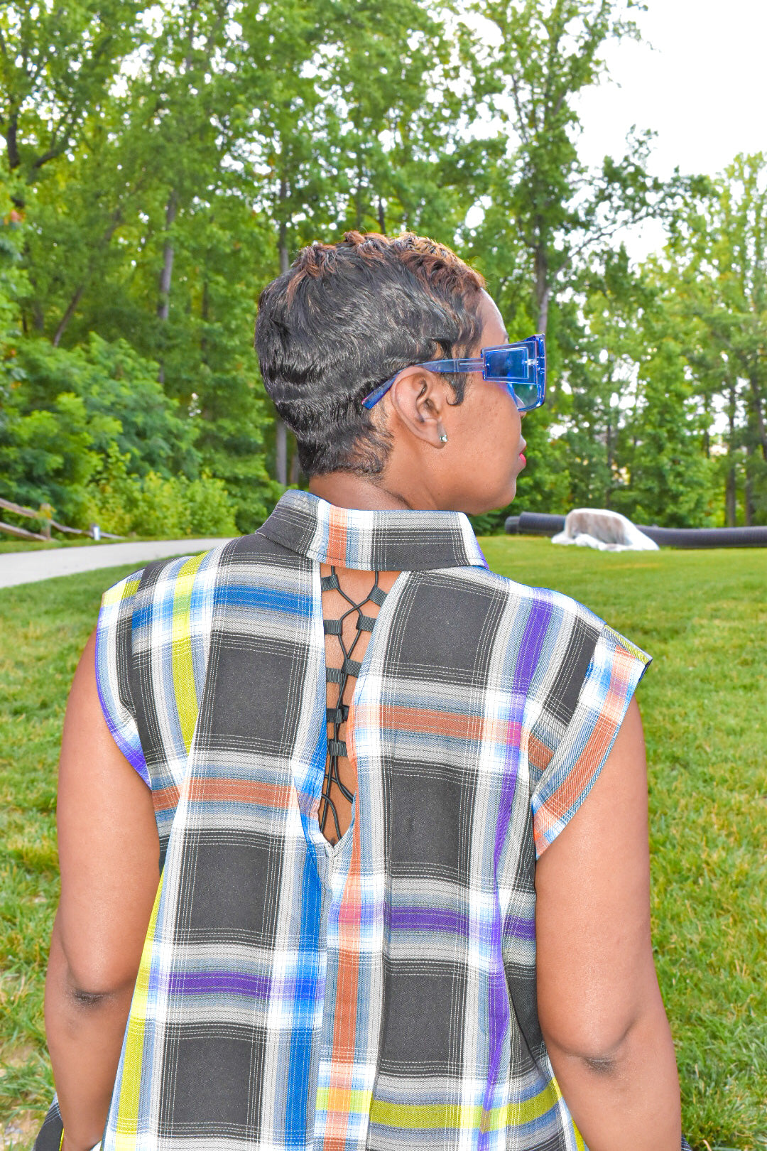 Paula Plaid Loose Fit Dress