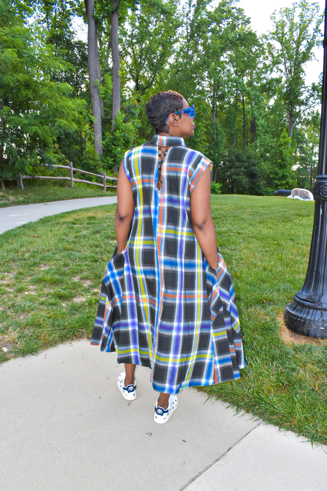 Paula Plaid Loose Fit Dress