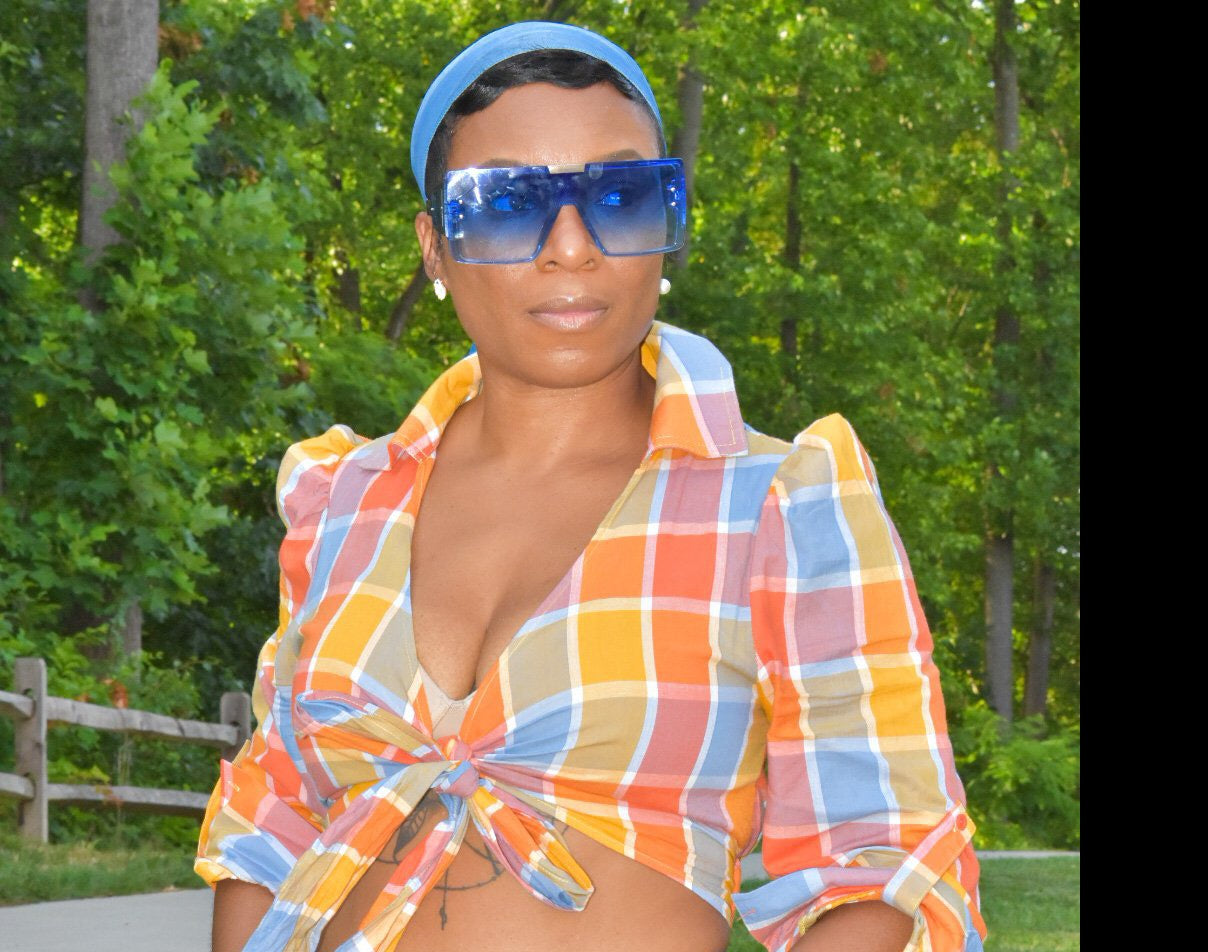 Mia Puffed Shoulder Wrap Shirt