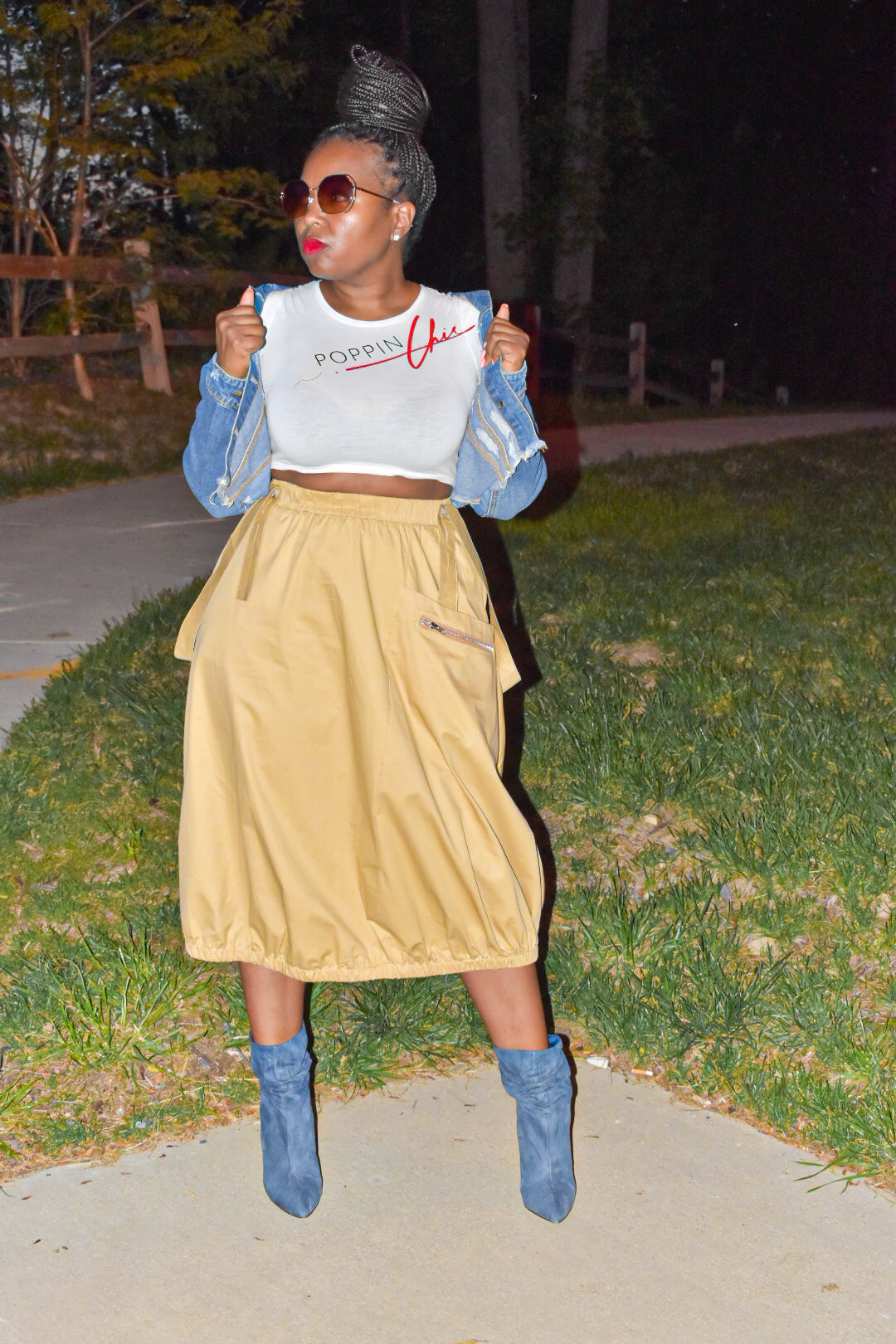 Camel POPPIN Overall Skirt