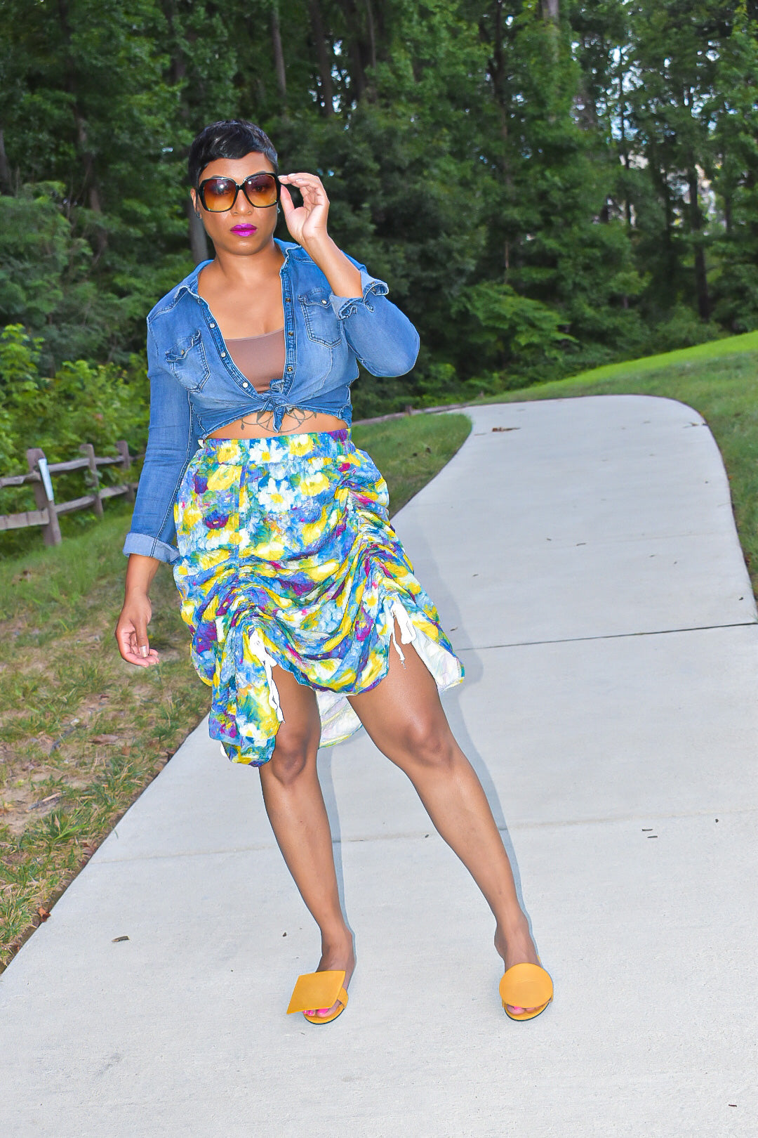 POPPIN Adjustable Floral Skirt