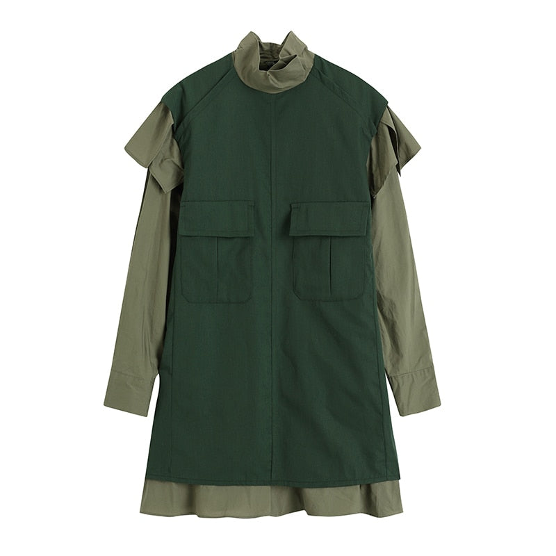 Green Militant Dress