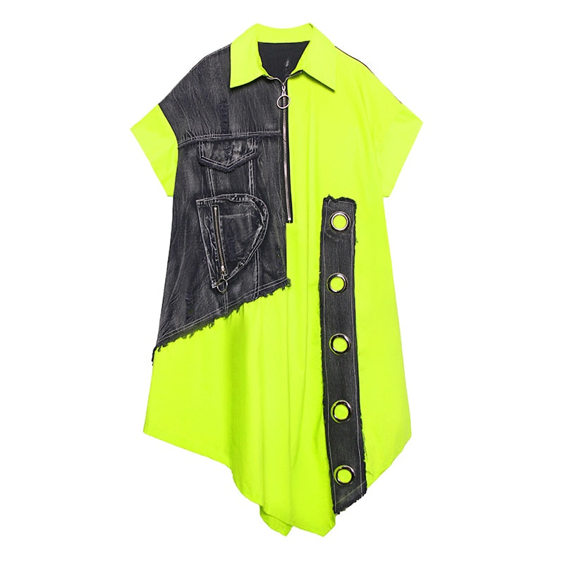 Green and Jean Shirt Dress