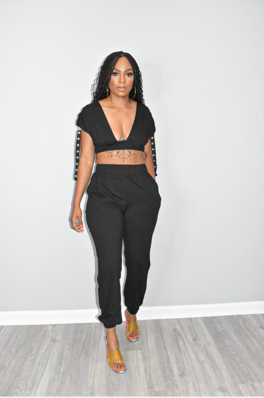 Dess 2 Piece Jogger Set (Black)