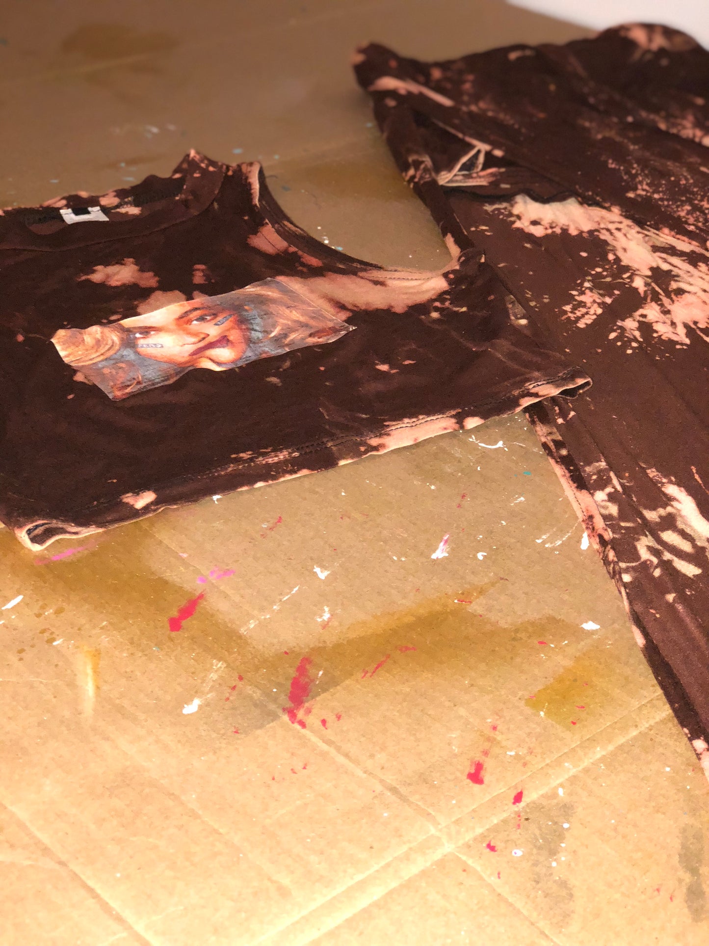 Custom Beyonce POPPIN Bleached Two Piece Set