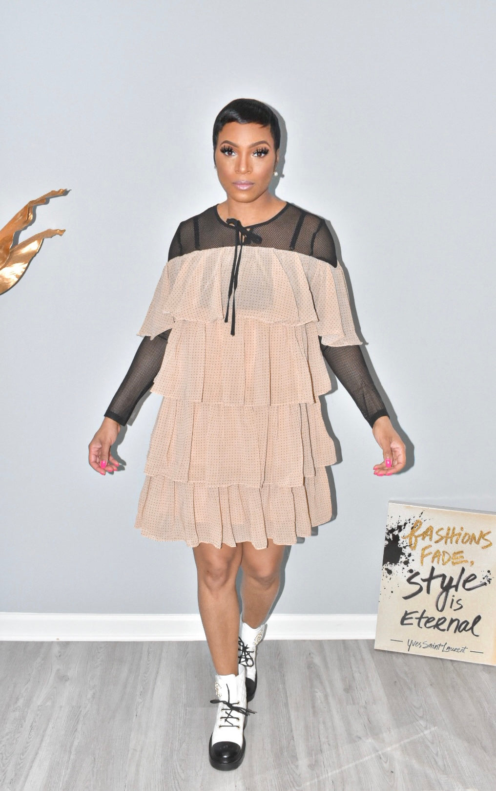 Top Tier Polka Dress