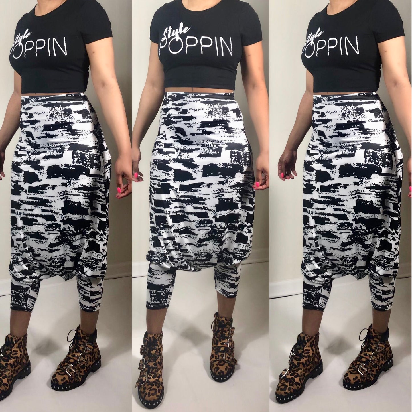 POPPIN Abstract Harem Pants