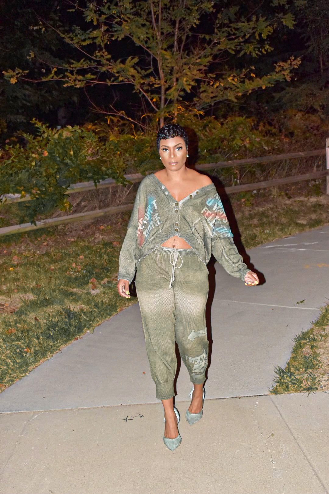 Olivia | Graffiti 2 Piece Pants Set