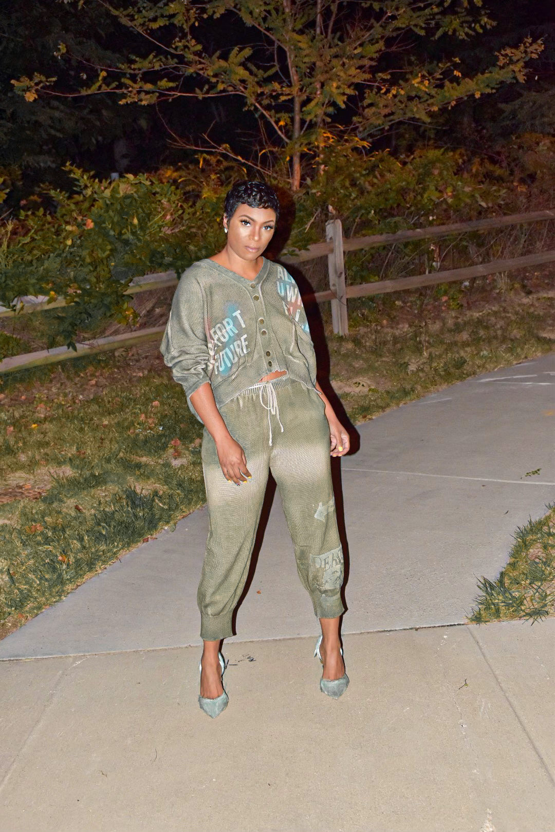 Olivia | Graffiti 2 Piece Pants Set