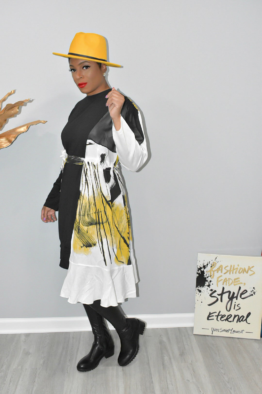 Pick a Side Printed Dress