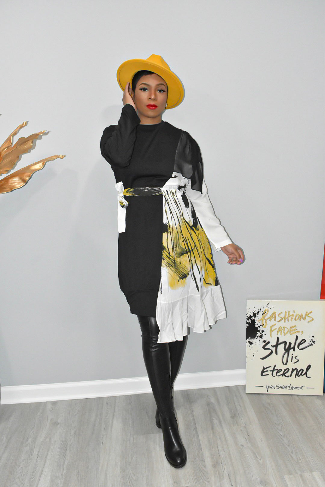 Pick a Side Printed Dress