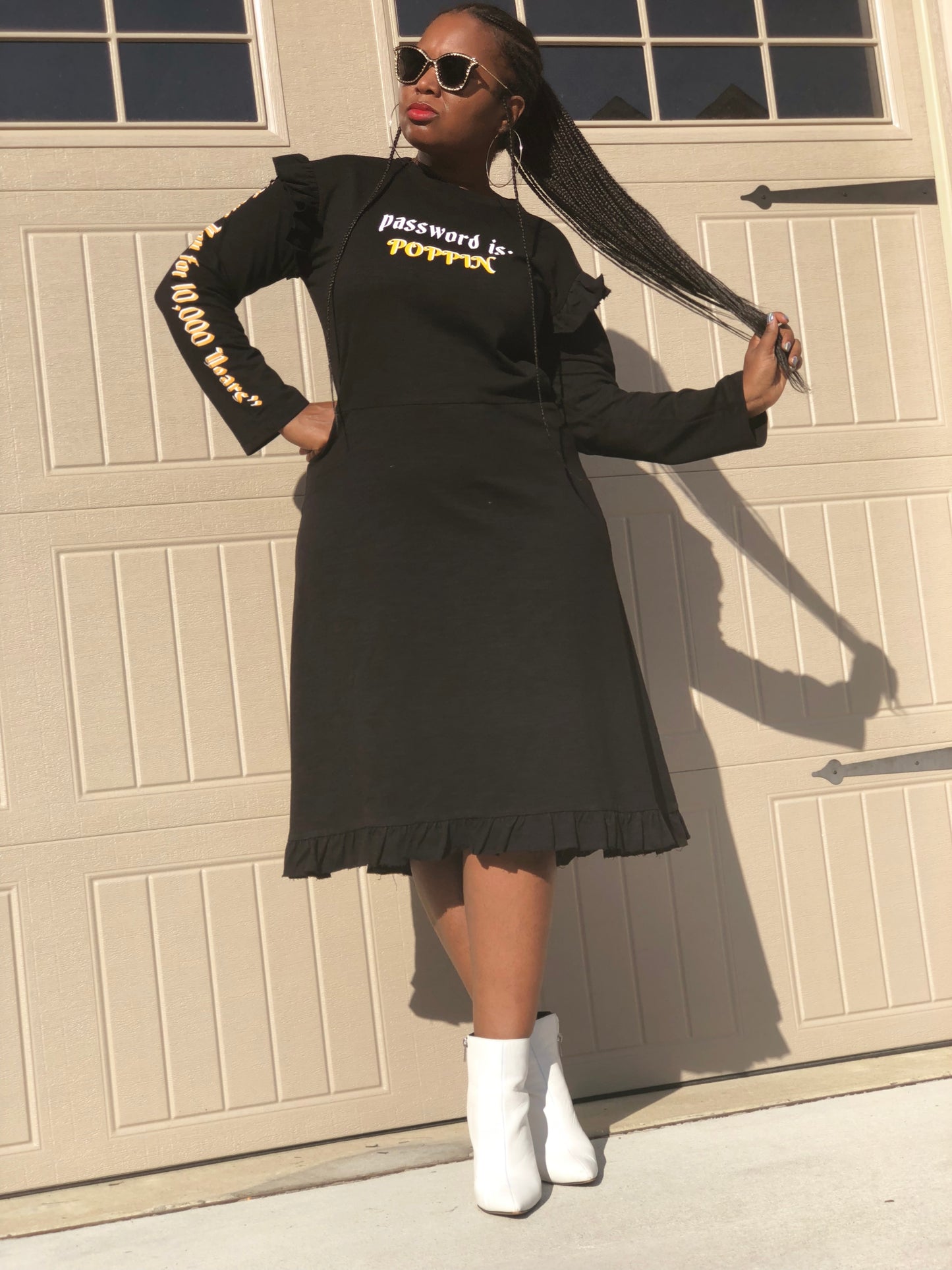 POPPIN is the Password Ruffled Sleeved Dress