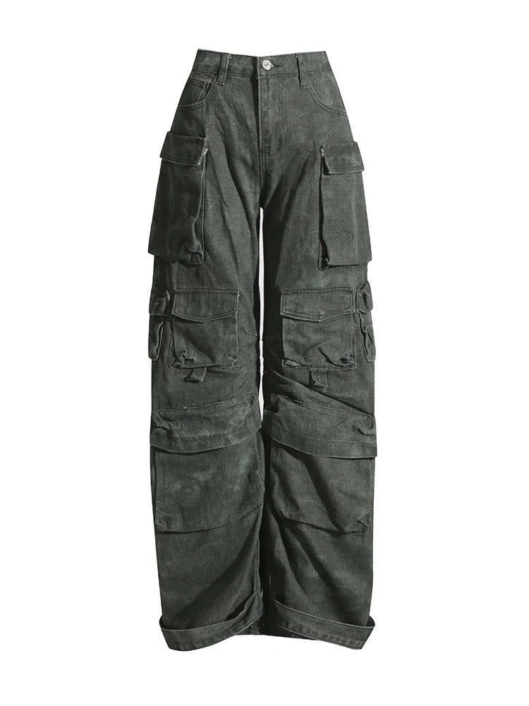 Green Mayo Cargo Jeans