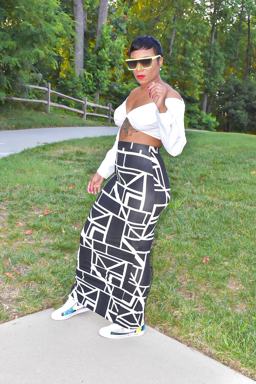 Kima Abstract Maxi Skirt