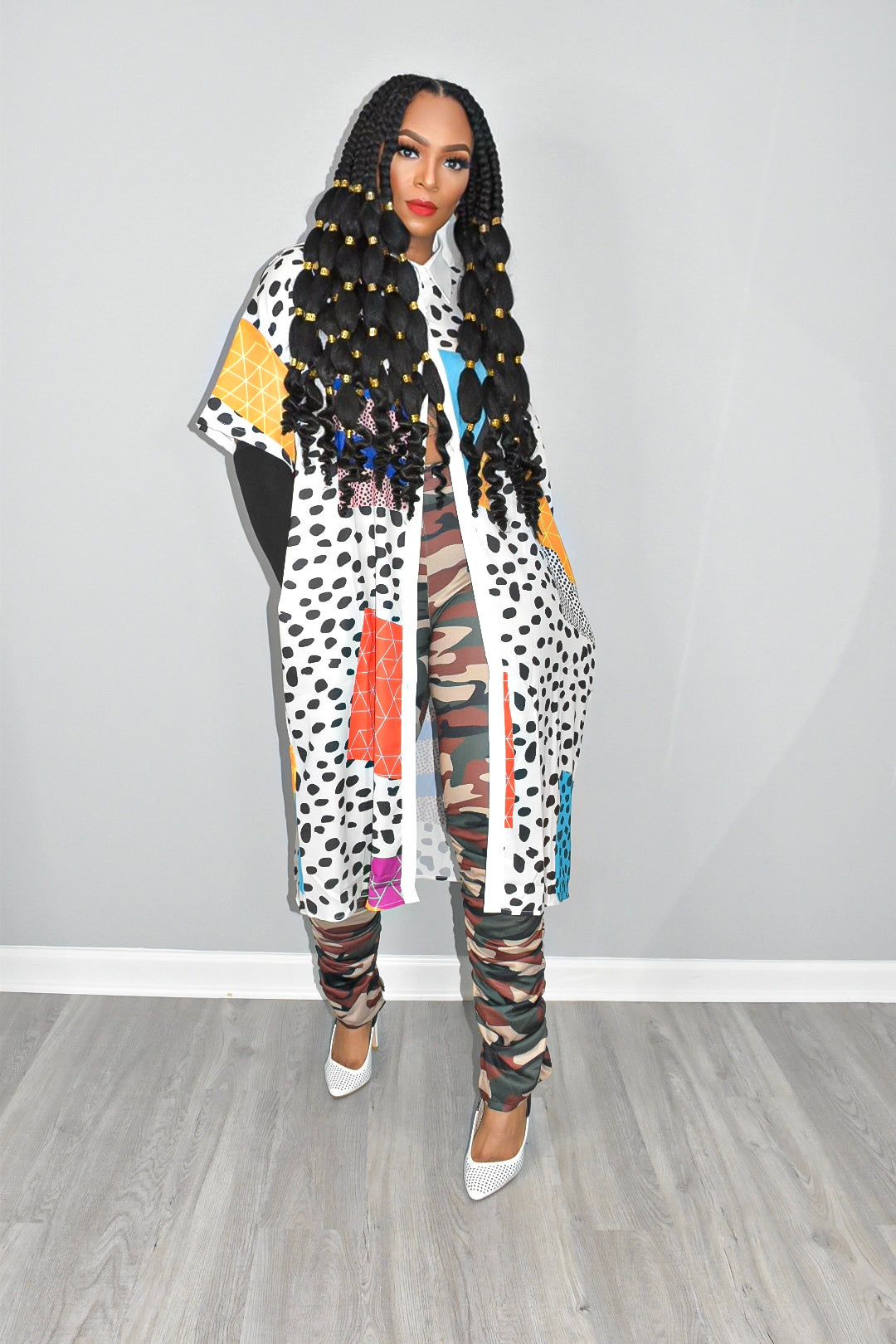 Mia Cheetah Abstract Dress
