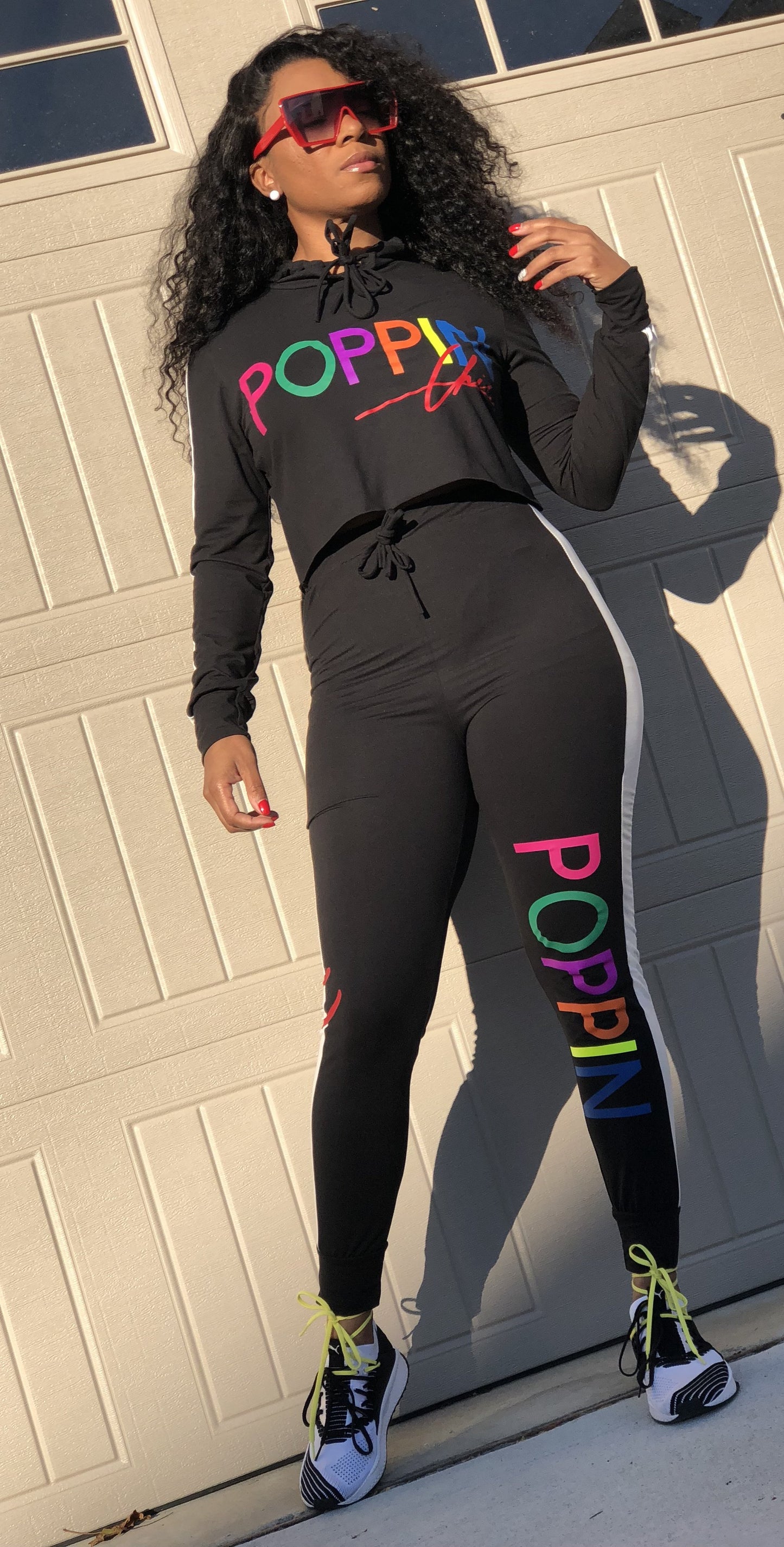Black Rainbow POPPIN Jogger Set