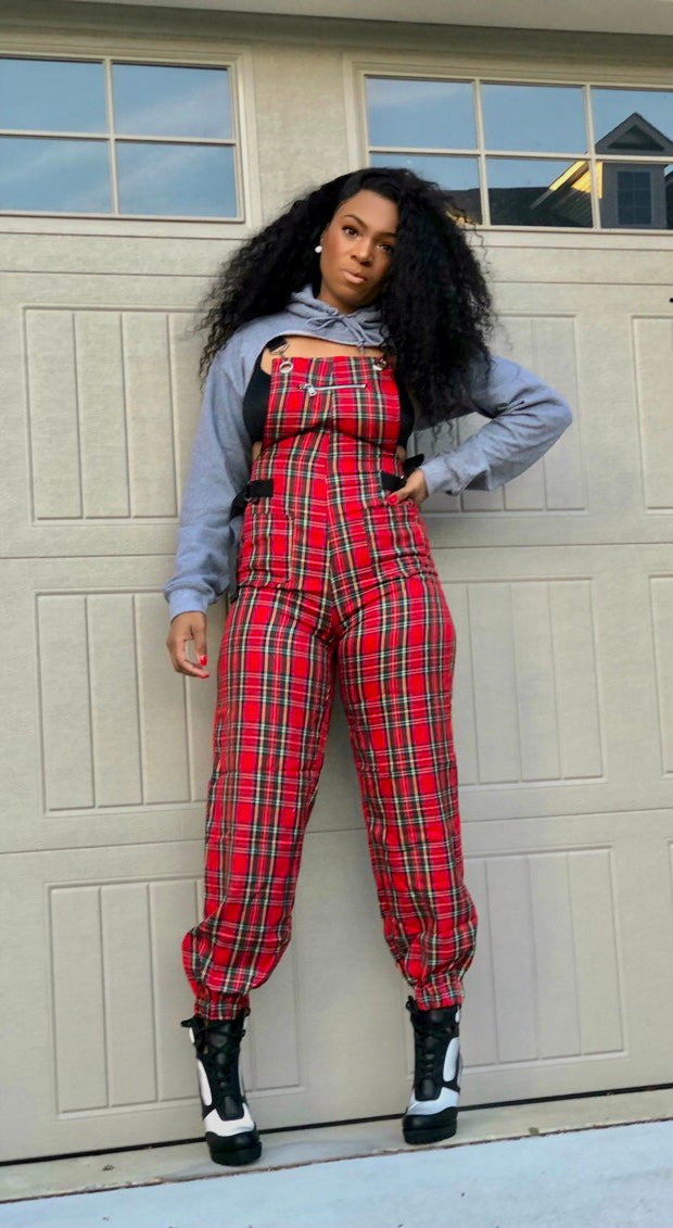 POPPIN Tartan Plaid Jumper