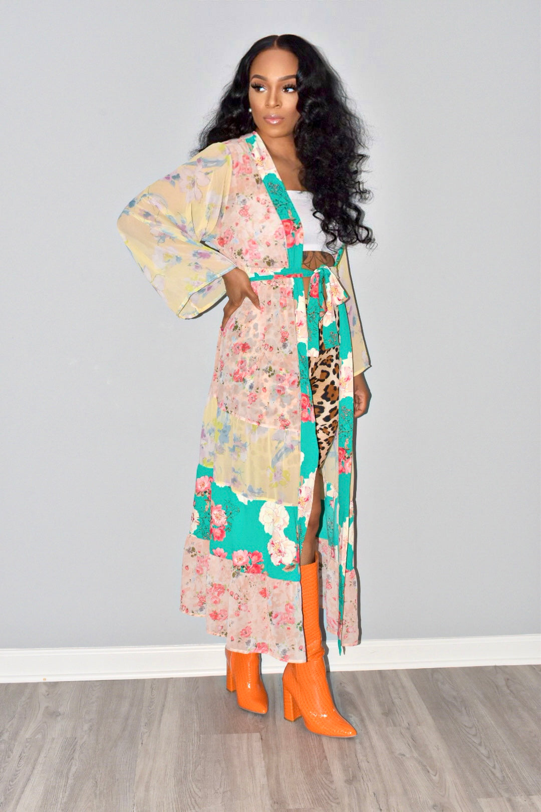 Floral Mixup Kimono