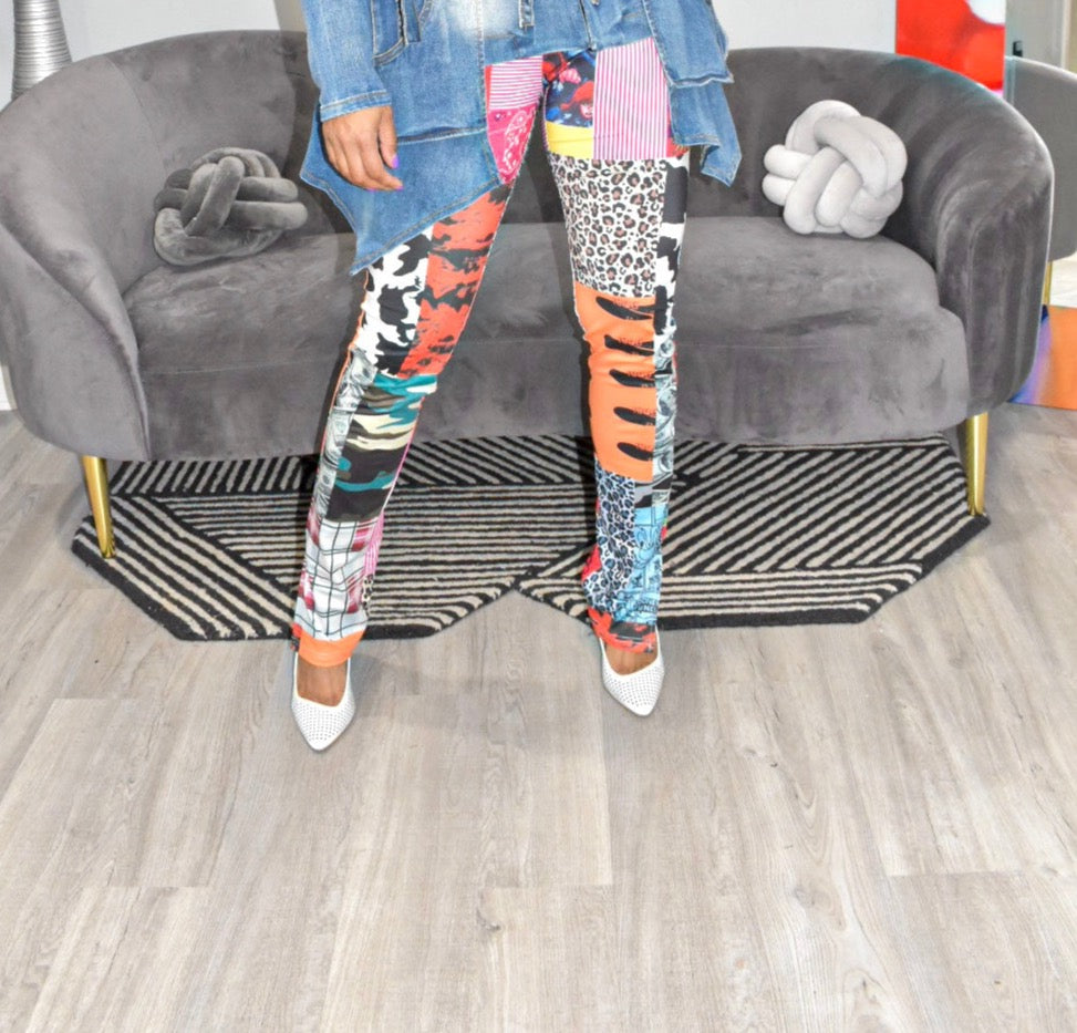POPPIN Patchwork Pants