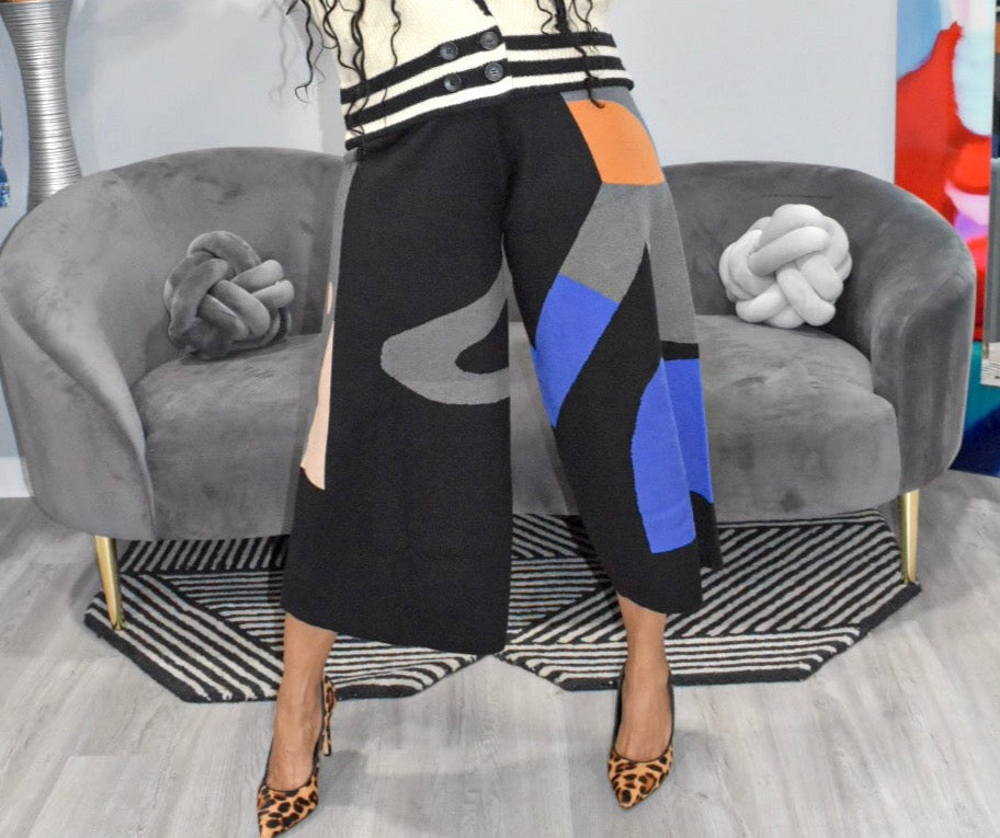 Off the Wall Abstract Knitted Harem Pants