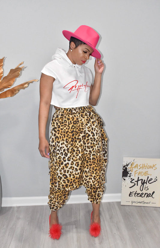 Leopard Skirt Harem Pants