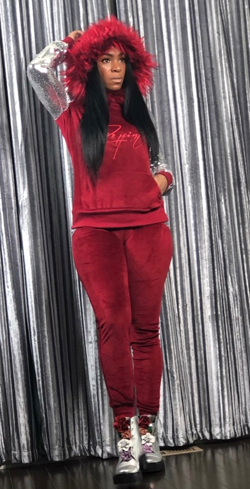 Diana Velour Sweat Set