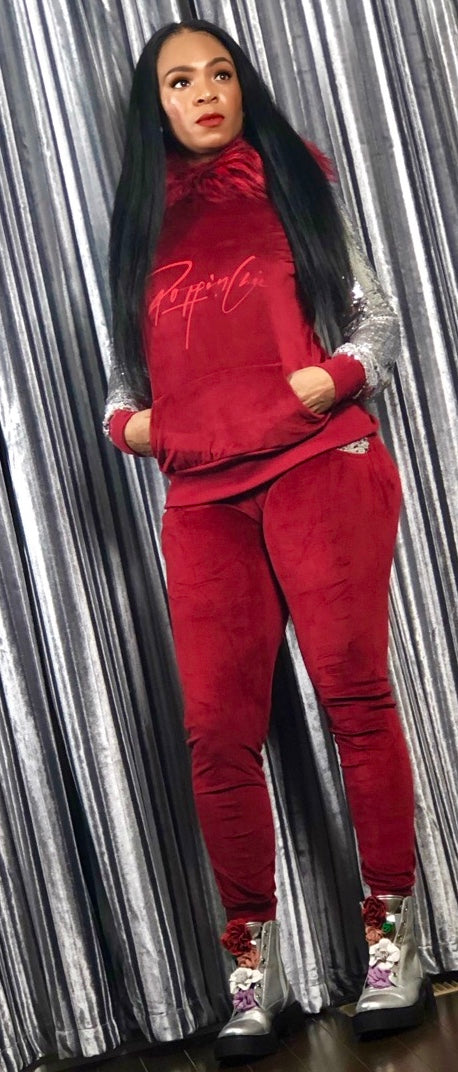 Diana Velour Sweat Set