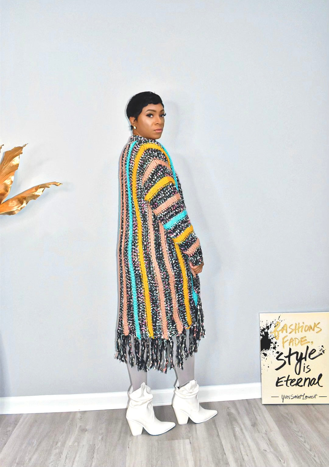 Knit Multi Colored Cardigan