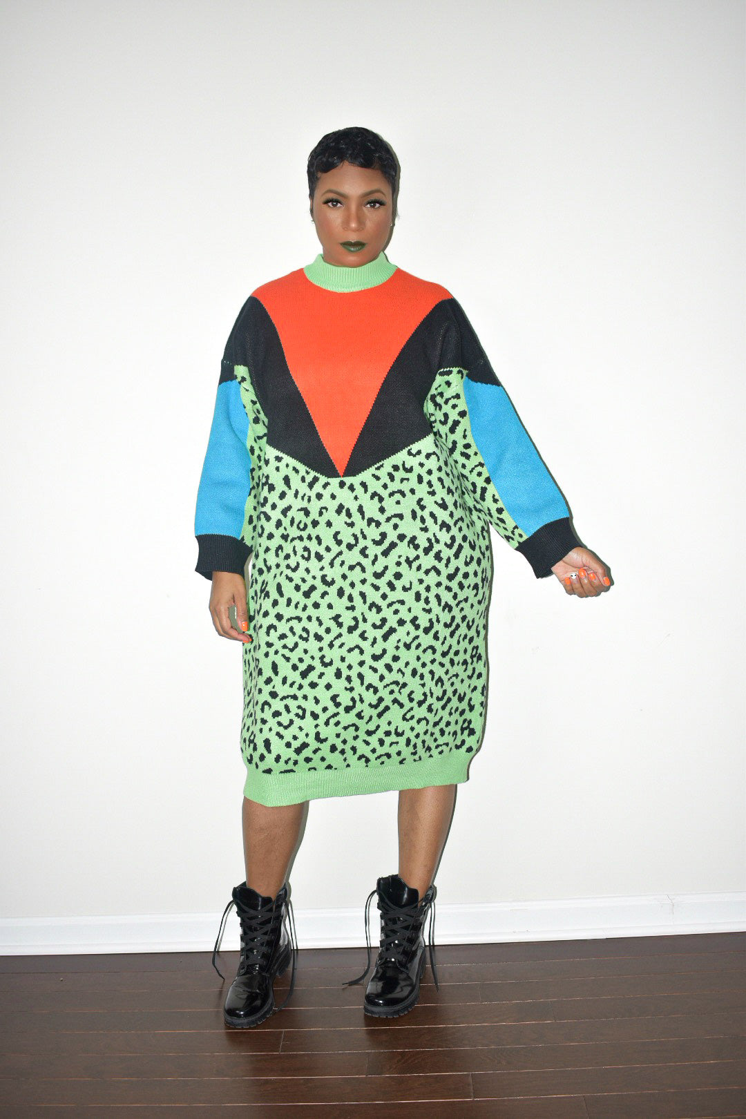 POPPIN Colors Leopard Dress