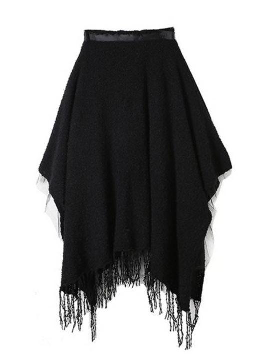 POPPIN Asymmetric Knitted Skirt