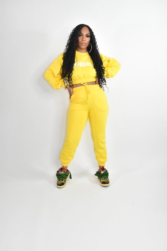 POPPIN PERIODT Yellow Jogger Set