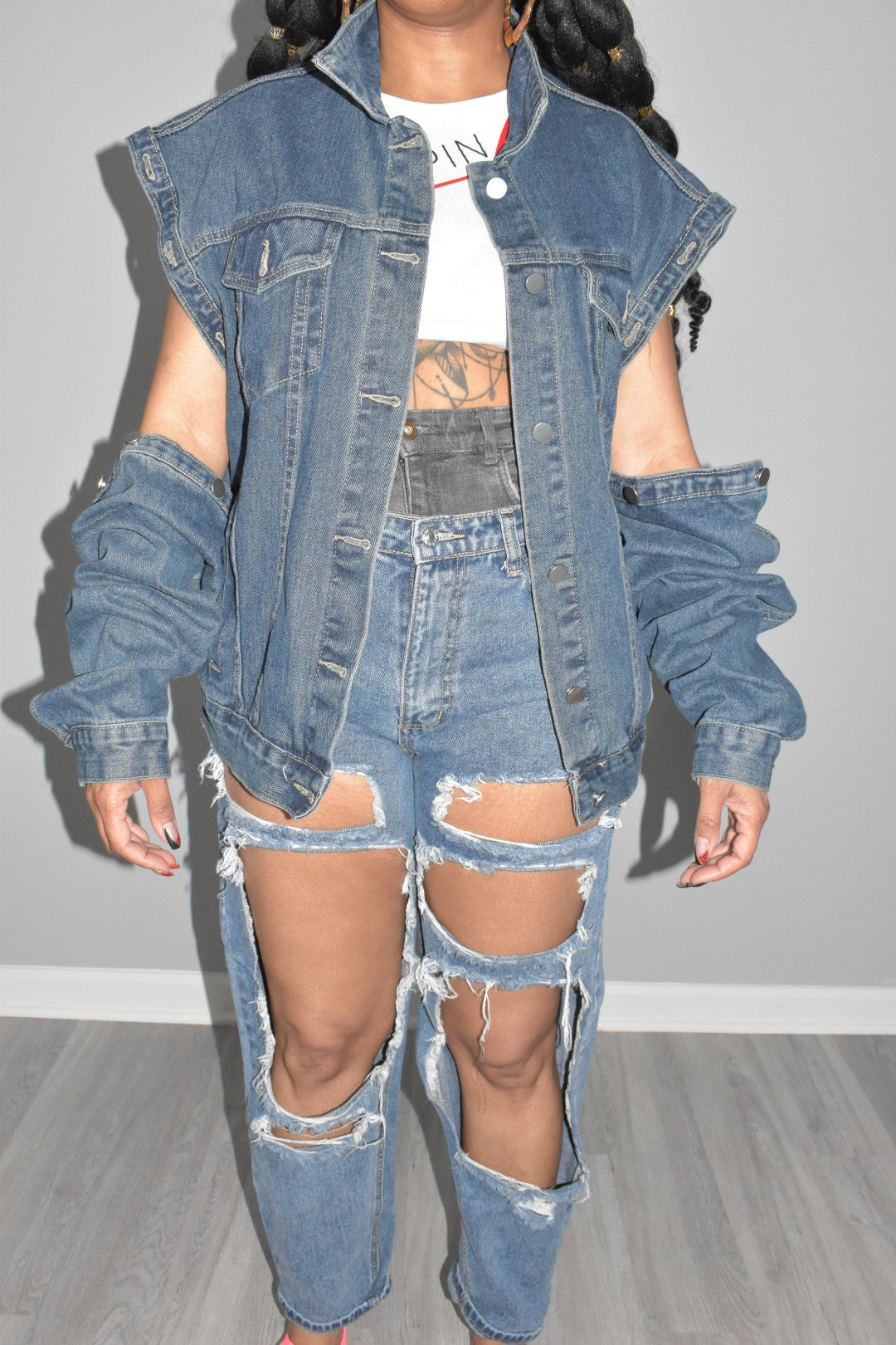 POPPIN 2 in 1 Denim Jacket
