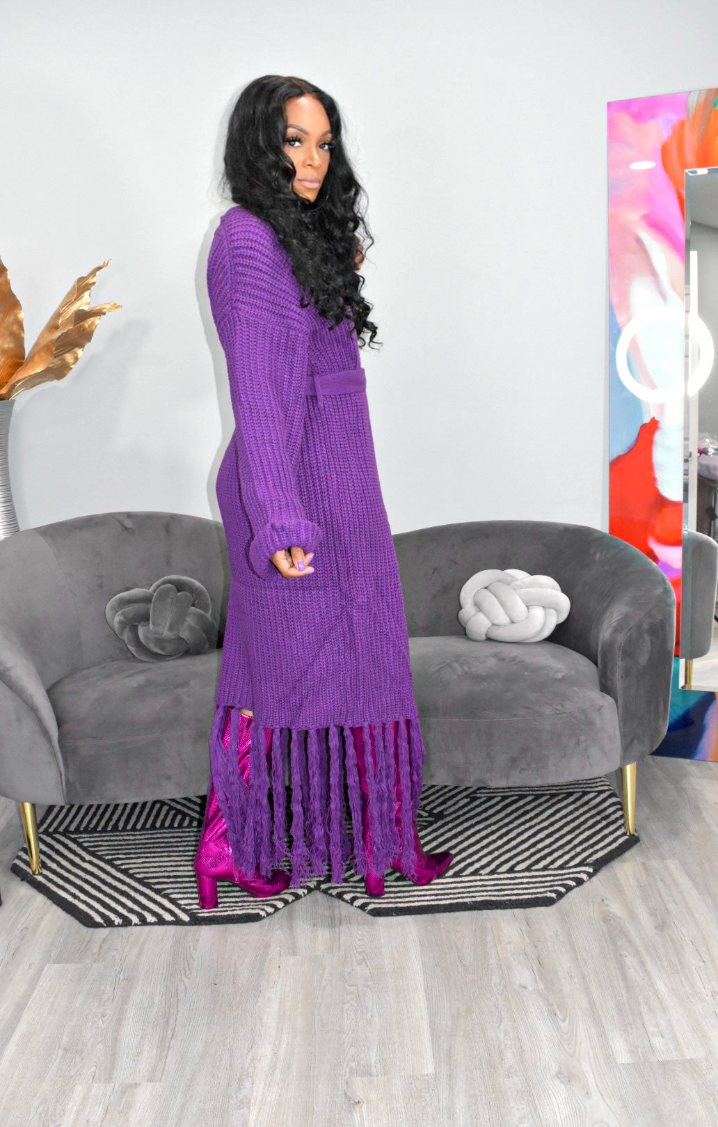Majestically Me Purple Cardigan